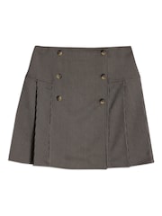 Albaray Houndstooth Short Pleated Brown Skirt - Image 4 of 4
