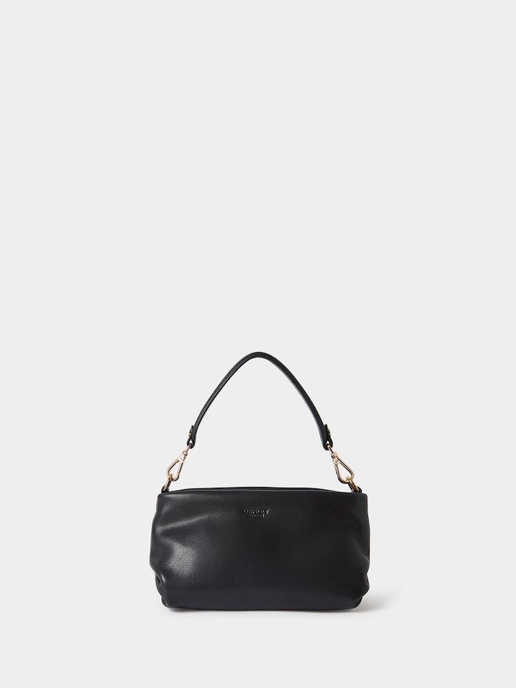 Negro - Osprey London The Carina Leather Black Shrug - Imagen 1 de 5