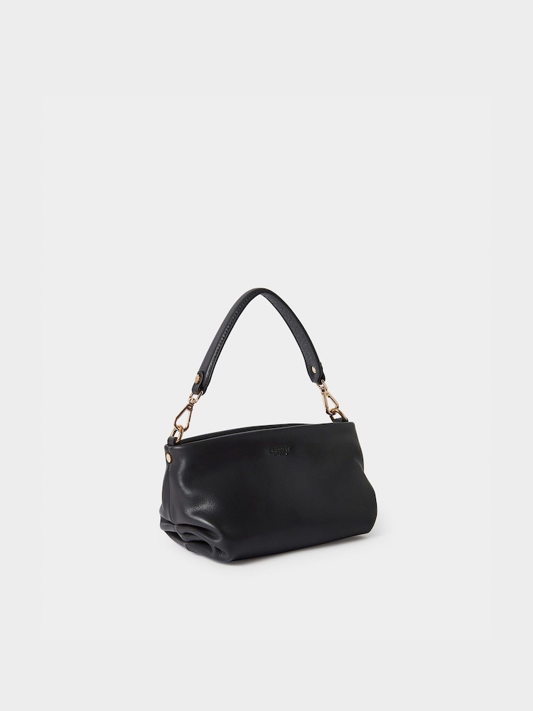 Negro - Osprey London The Carina Leather Black Shrug - Imagen 2 de 5