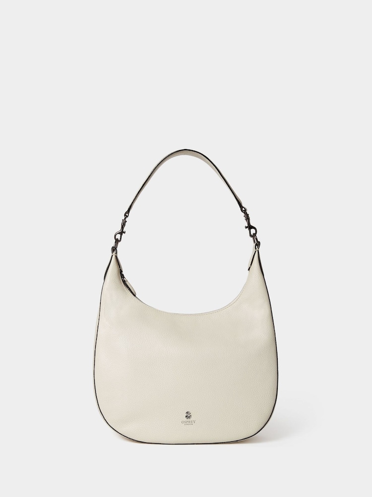 Osprey London Cream The Aspen Leather Crescent Bag - Image 1 of 5
