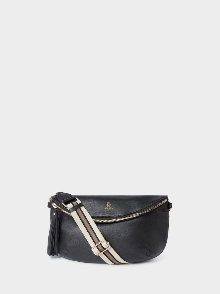 Osprey London The Milano Leather Blue Sling Bag - Image 1 of 5