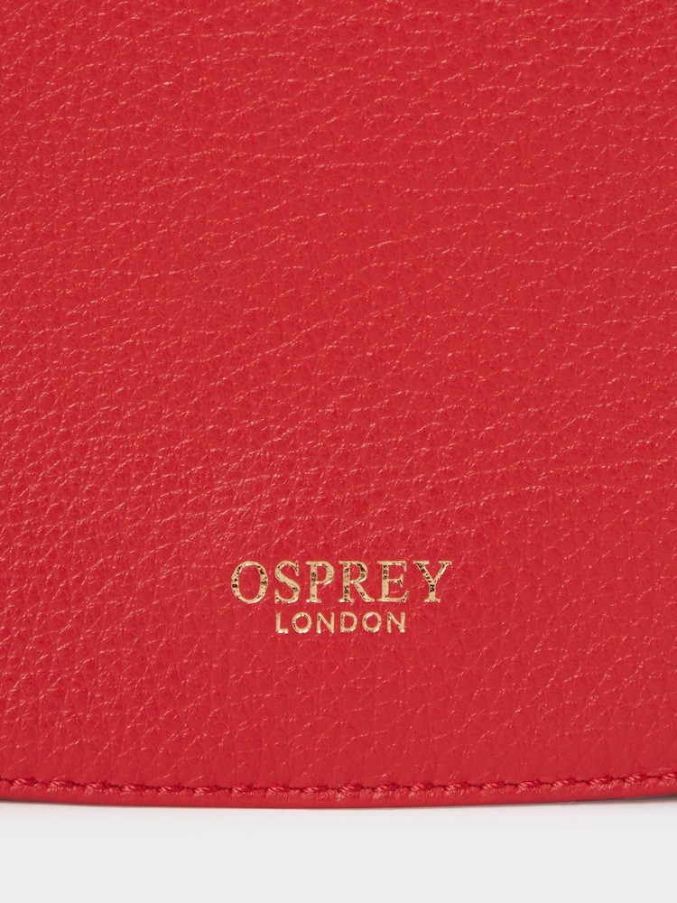 Osprey London Red The Elfin Mini Leather Cross-Body Bag - Image 5 of 5