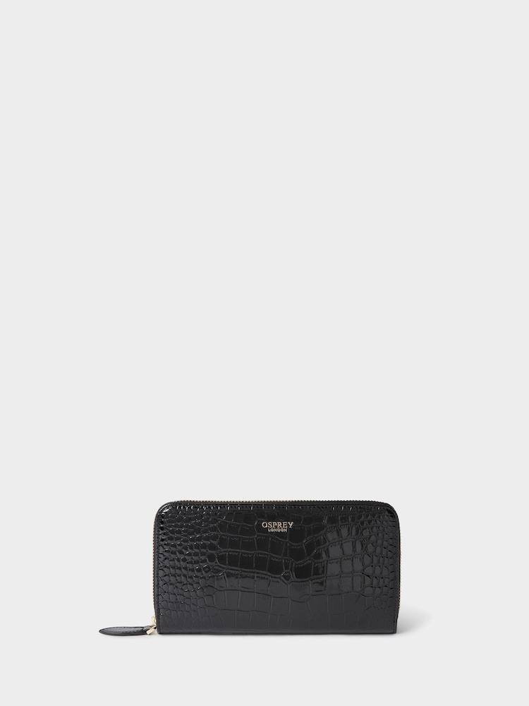 Osprey London Large Fulham Zip Around Black Purse - Image 1 of 5