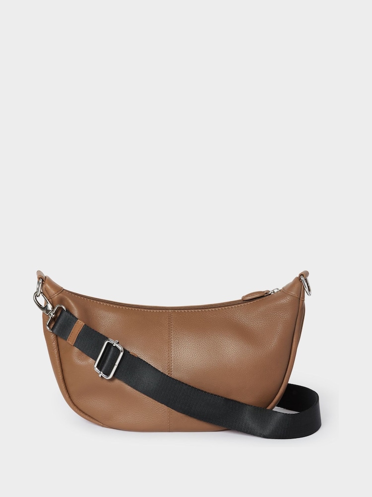 Osprey London The Kelso Leather Brown Sling Bag - Image 2 of 5
