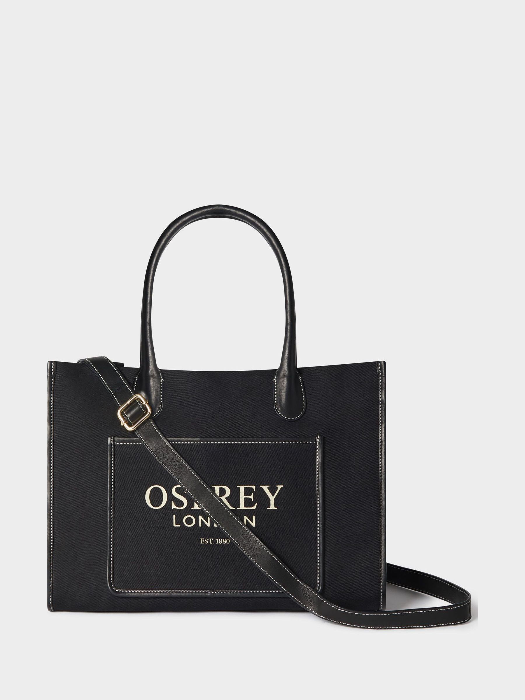 Buy Osprey London Black The Gaddesden Canvas Tote Bag from Next USA