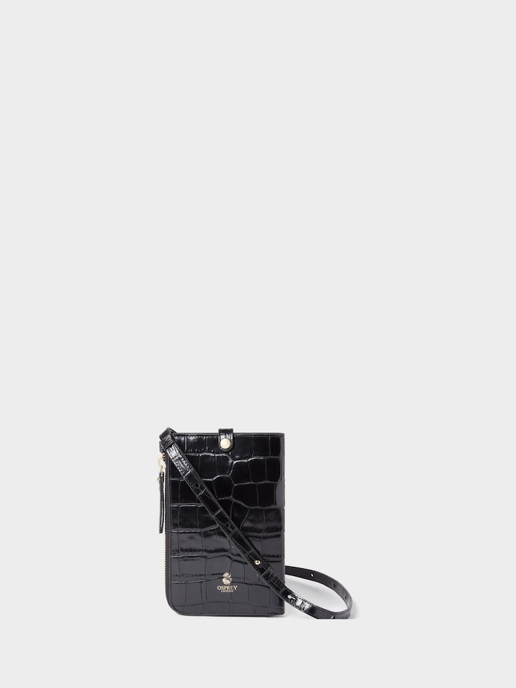 Osprey London The Wentworth Italian Leather Phone Black Bag - Image 1 of 5