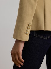 Lauren Ralph Lauren Anfisa Crest Logo Blazer Brown Jacket - Image 5 of 9