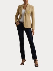 Lauren Ralph Lauren Anfisa Crest Logo Blazer Brown Jacket - Image 8 of 9