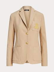 Lauren Ralph Lauren Anfisa Crest Logo Blazer Brown Jacket - Image 9 of 9