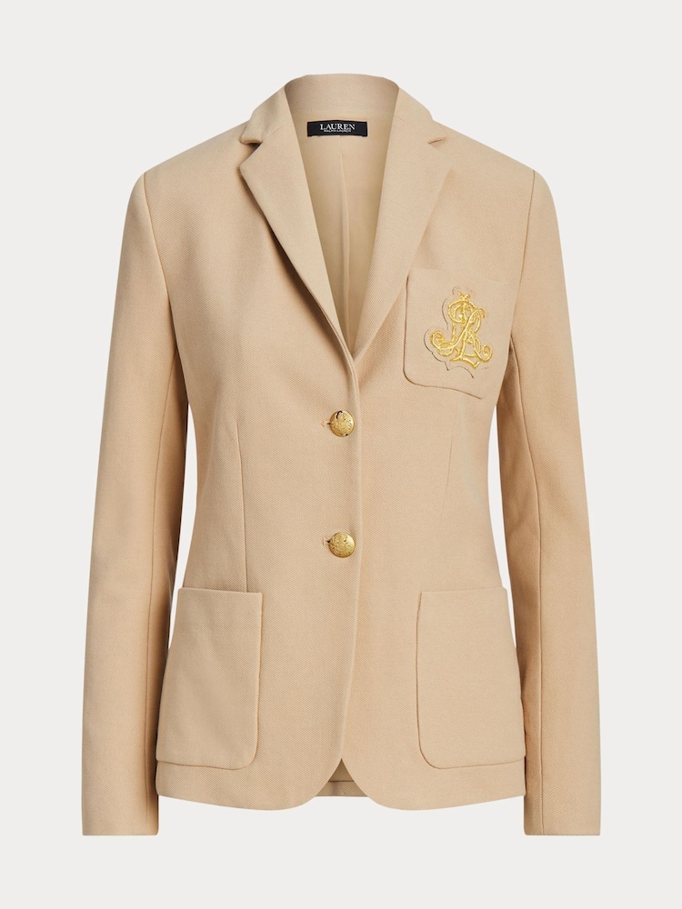 Lauren Ralph Lauren Anfisa Crest Logo Blazer Brown Jacket - Image 9 of 9