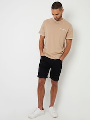 Threadbare Natural Contrast Trim T-Shirt with Pocket - Image 4 of 4