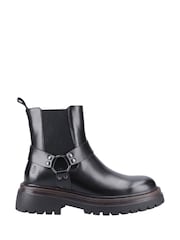 Hush Puppies Raye Buckle Black Boots Leather - Image 1 of 5