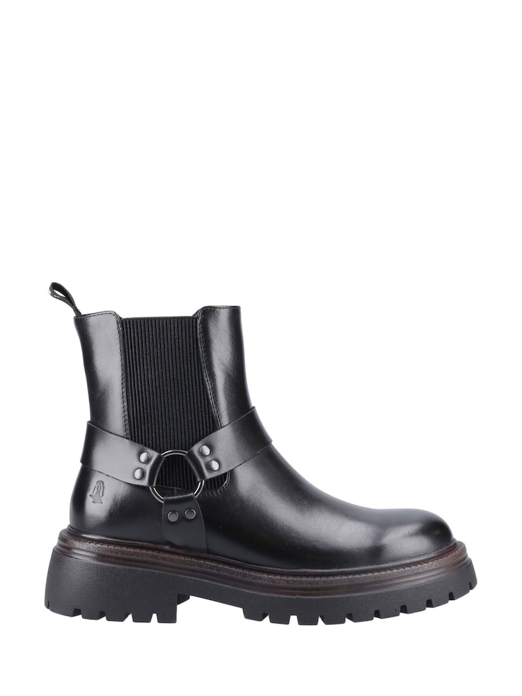 Hush Puppies Raye Buckle Black Boots Leather - Image 1 of 5