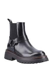 Hush Puppies Raye Buckle Black Boots Leather - Image 2 of 5