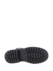 Hush Puppies Raye Buckle Black Boots Leather - Image 4 of 5