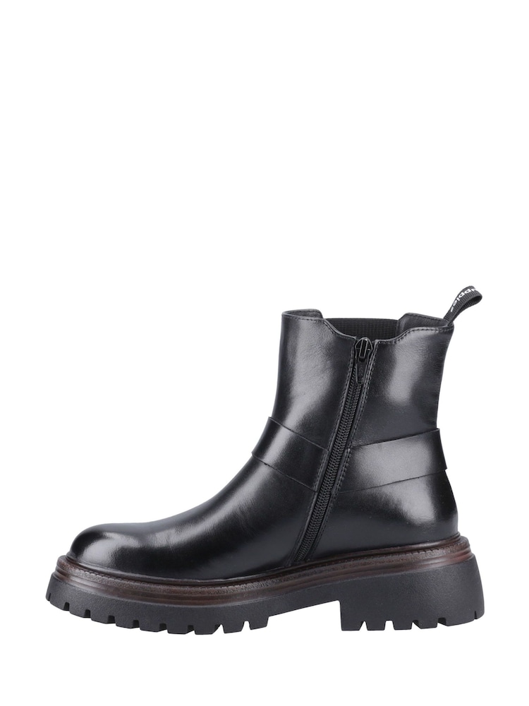 Hush Puppies Raye Buckle Black Boots Leather - Image 5 of 5