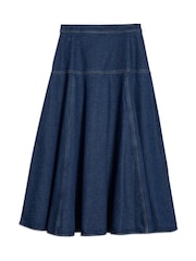 Albaray Blue Denim Basque Midi Skirt - Image 5 of 5