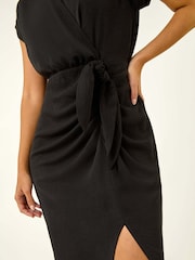 Preto - Vestido Dusk plain com detalhe de Tie wrap - Imagem 5 de 5