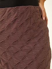 Roman Brown Textured Stretch Midi Skirt - Image 5 of 5