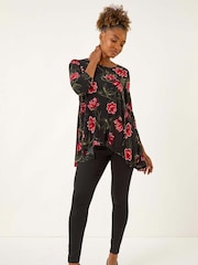 Roman Floral Puff Print Tunic Top - Imagem 1 de 5