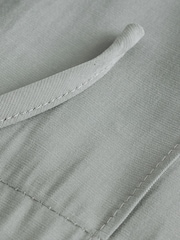 Grey Bomber Shirt with Drawstring Hem - Image 7 of 7