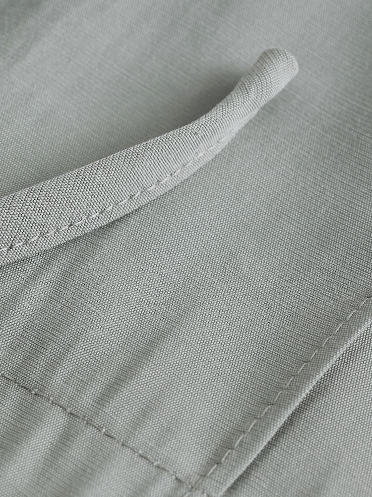 Grey Bomber Shirt with Drawstring Hem - Image 7 of 7