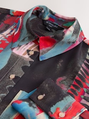 Red Abstract Print Long Sleeve Shirt - Image 3 of 3