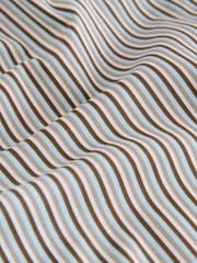 Blue/Brown Stripe Asymmetric Fitted Long Sleeve Shirt - Image 5 of 6