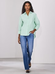 Mint Green/Orange Oversized Boyfriend Shirt - Image 2 of 8