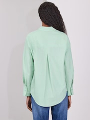 Mint Green/Orange Oversized Boyfriend Shirt - Image 3 of 8