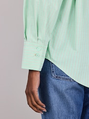 Mint Green/Orange Oversized Boyfriend Shirt - Image 5 of 8