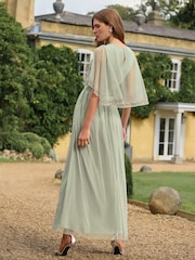 Love & Roses verziertes Maxikleid mit Cape - Bild 3 von 5