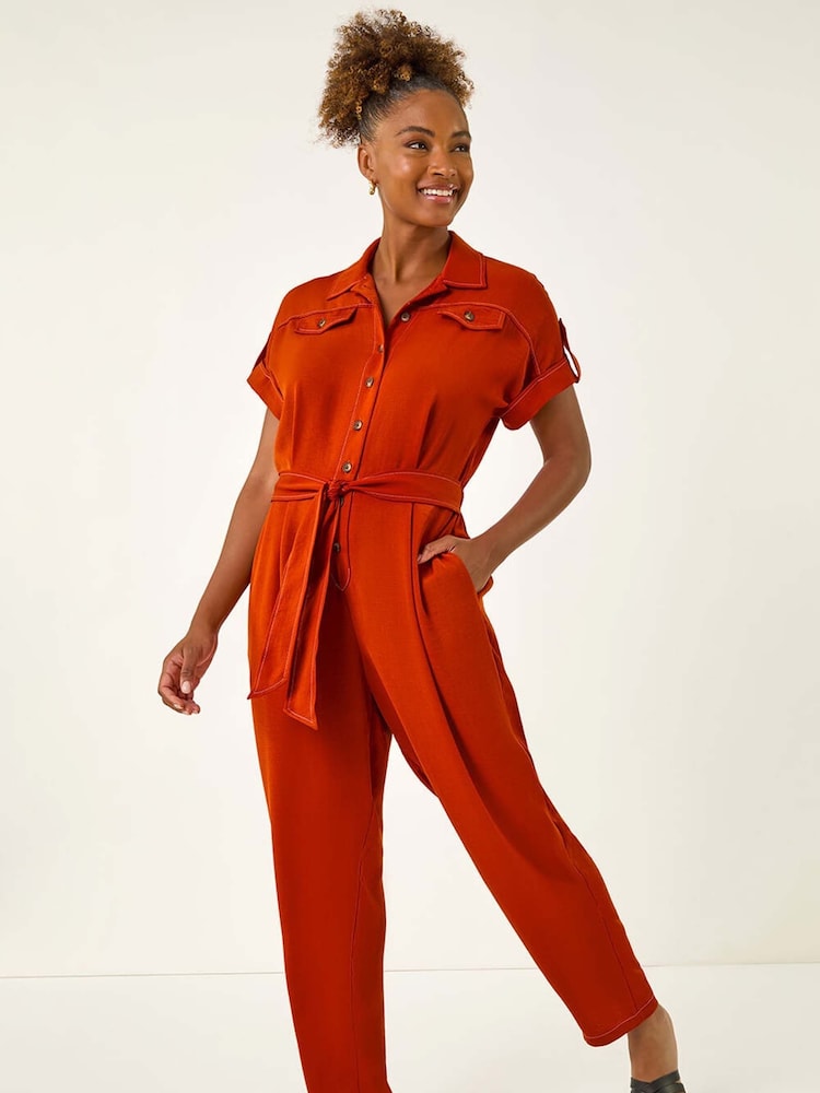 Roman Utility Buttoned Jumpsuit - Imagem 1 de 5