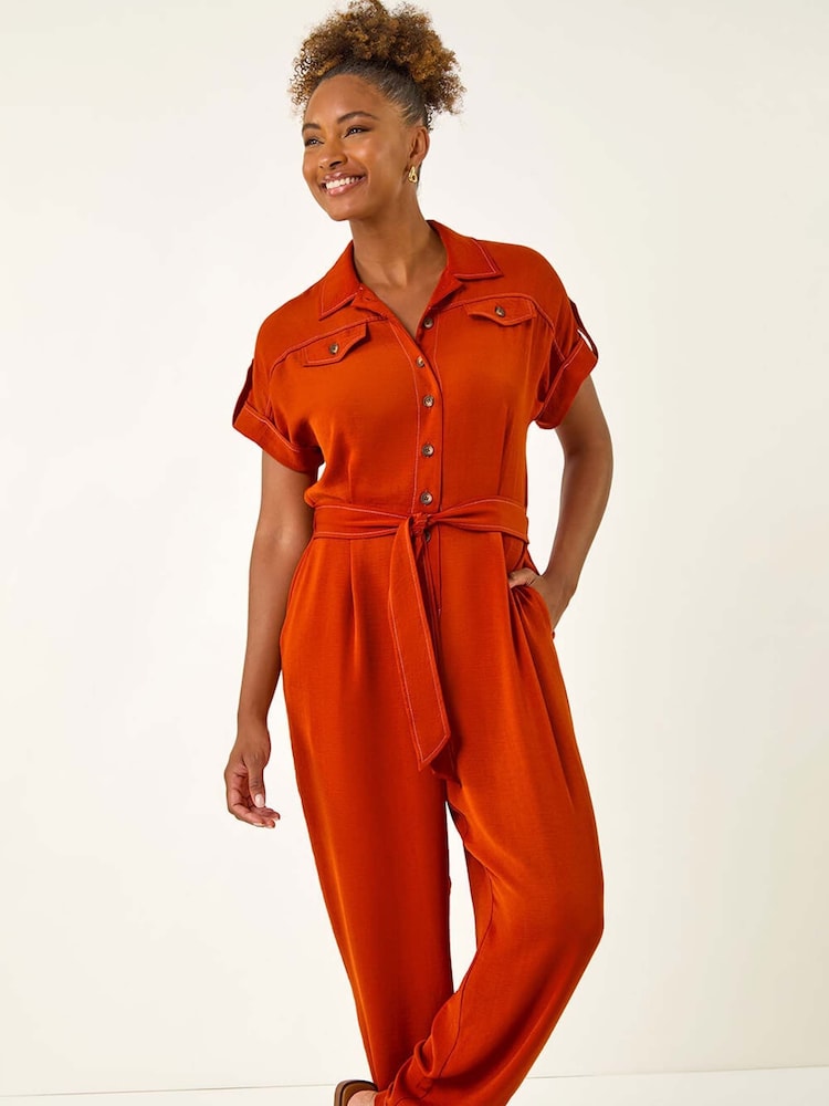 Roman Utility Buttoned Jumpsuit - Imagem 2 de 5