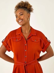 Roman Utility Buttoned Jumpsuit - Imagem 4 de 5