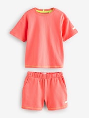 GEN Orange Seersucker Shorts and T-Shirt Set - Image 1 of 4