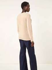 Roman White Fluffy Stripe Knit Jumper - Image 3 of 5