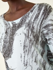 Roman Blue Abstract Knit Jumper - Image 3 of 5