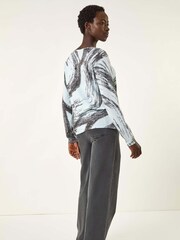 Roman Blue Abstract Knit Jumper - Image 5 of 5