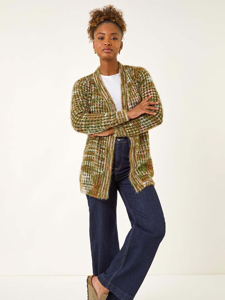 Verde - Roman Multi Spacedye Fluffy Cardigan - Imagen 1 de 5 Verde - Roman Multi Spacedye Fluffy Cardigan - Imagen 1 de 5