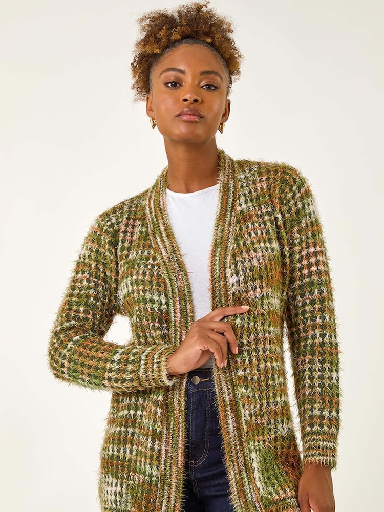 Verde - Roman Multi Spacedye Fluffy Cardigan - Imagen 2 de 5 Verde - Roman Multi Spacedye Fluffy Cardigan - Imagen 2 de 5