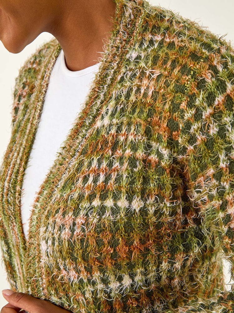 Verde - Roman Multi Spacedye Fluffy Cardigan - Imagen 5 de 5 Verde - Roman Multi Spacedye Fluffy Cardigan - Imagen 5 de 5
