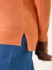 Roman Orange Plain Soft Crew Neck Jumper - Image 4 of 5