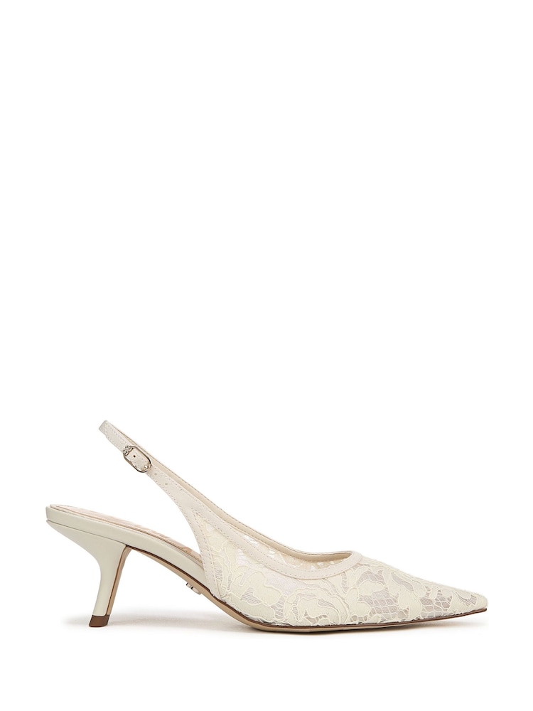 Sam Edelman Ivory Lace Biankaslmsh 3 Regular Fit Slingback Shoes - Image 1 of 7