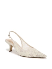 Sam Edelman Ivory Lace Biankaslmsh 3 Regular Fit Slingback Shoes - Image 3 of 7