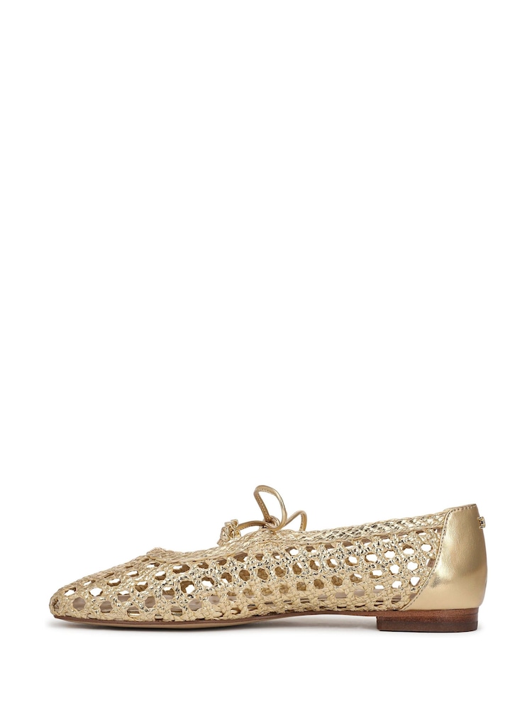 Sam Edelman Amber Gold Marcie Regular Fit Ballet Flats - Image 2 of 7