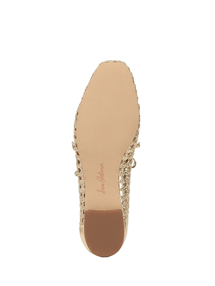 Buy Sam Edelman Amber Gold Marcie Ballet Flats from Next USA