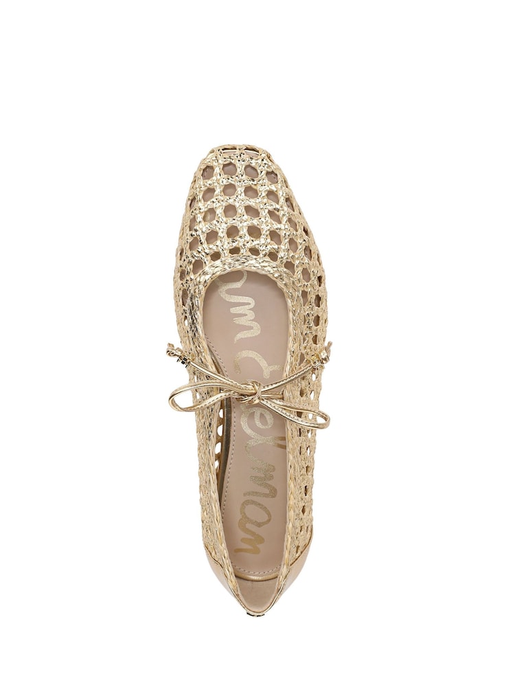 Sam Edelman Amber Gold Marcie Regular Fit Ballet Flats - Image 7 of 7