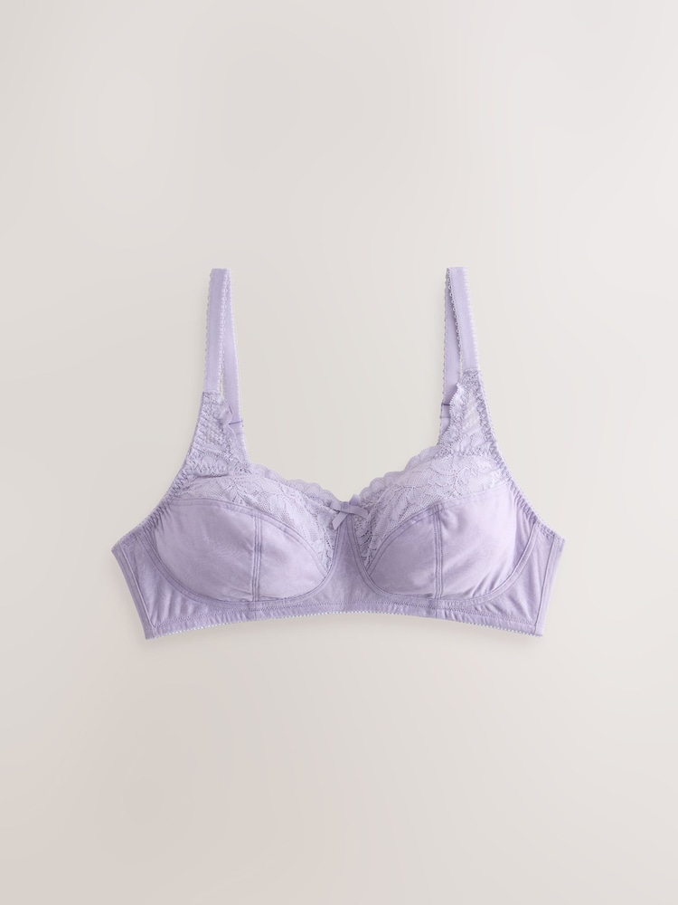 Cream/Lilac/Peach Total Support Full Cup Lace Ultimate Comfort Bras 3 Pack - Image 2 of 6
