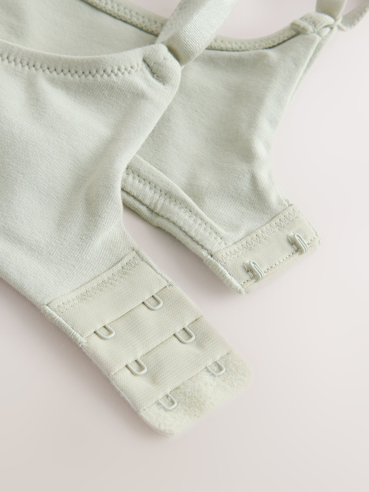 Zelena/Narandžasta/Krem - Grudnjaci za vrhunsku udobnost od mješavine pamuka 3 pakovanje - Slika 12 od 12